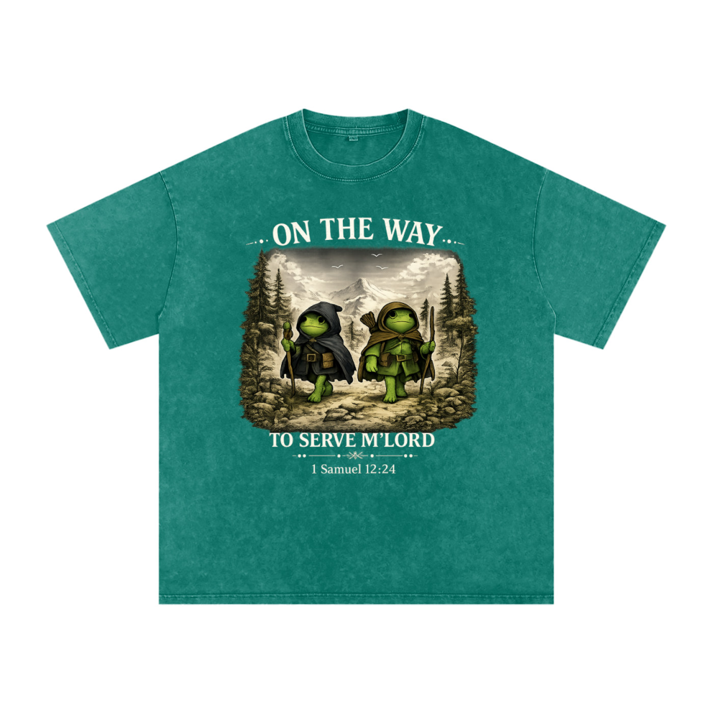 Serve M'Lord Tee (white text version)