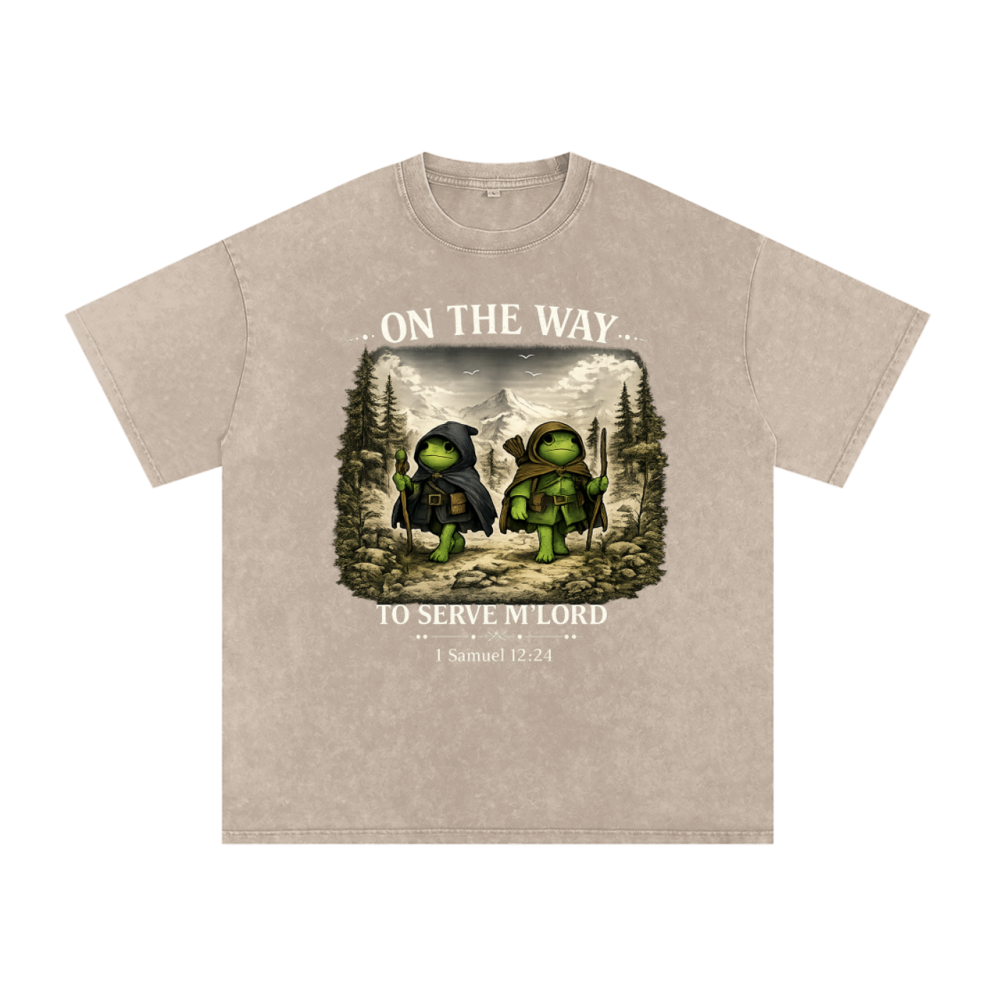 Serve M'Lord Tee (white text version)