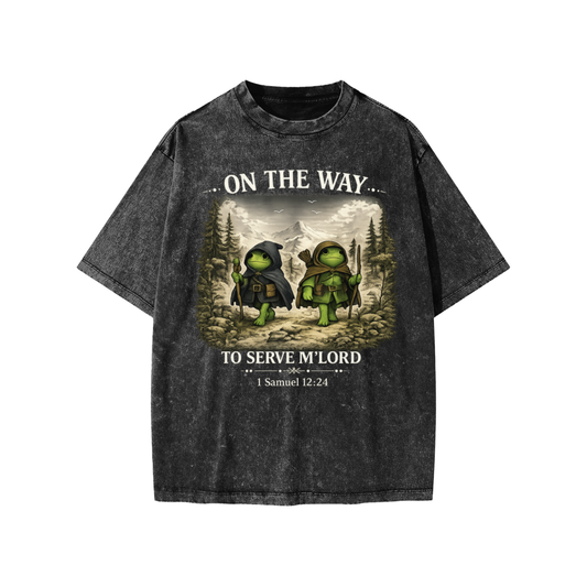 Serve M'Lord  Kids Tee (white text version)