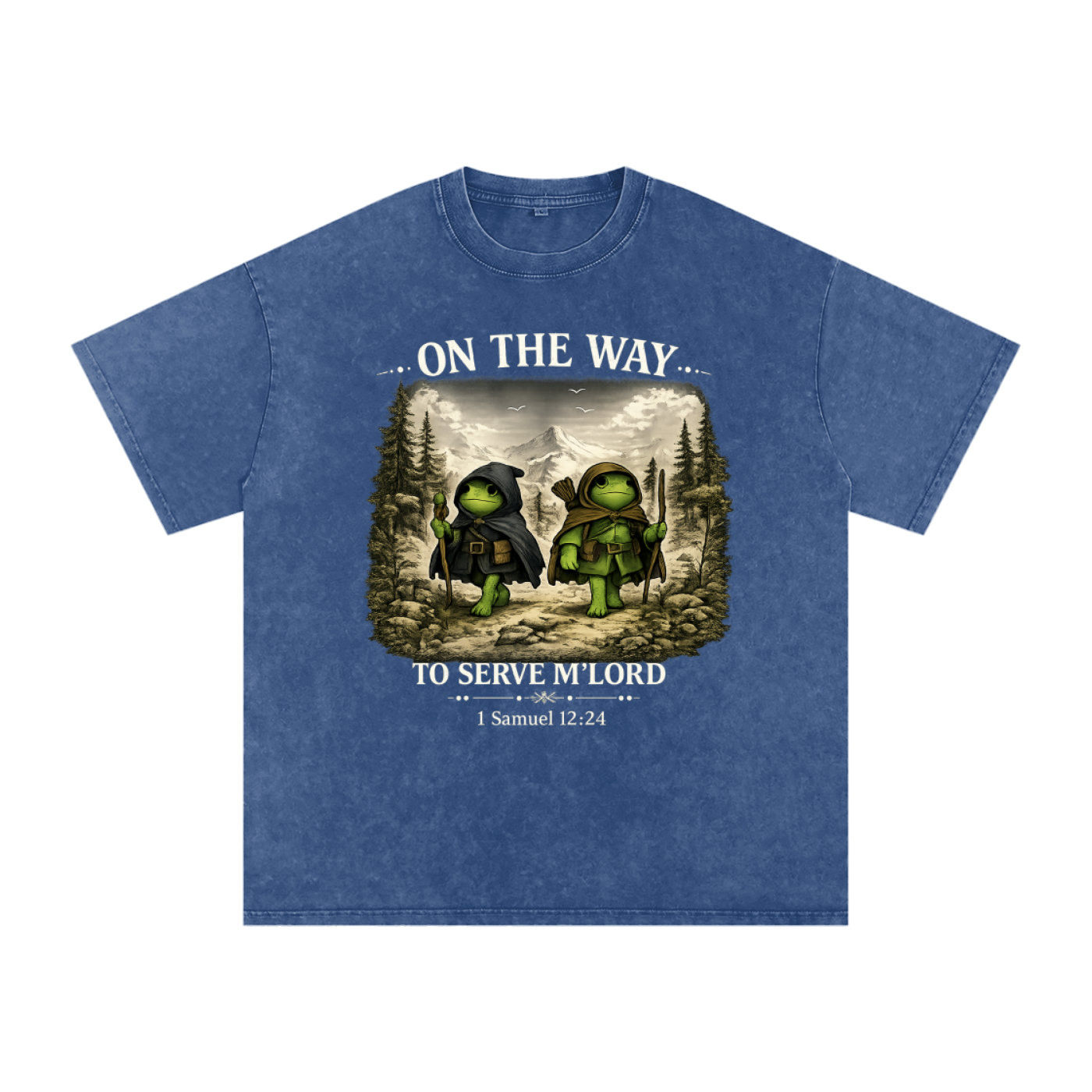 Serve M'Lord Tee (white text version)